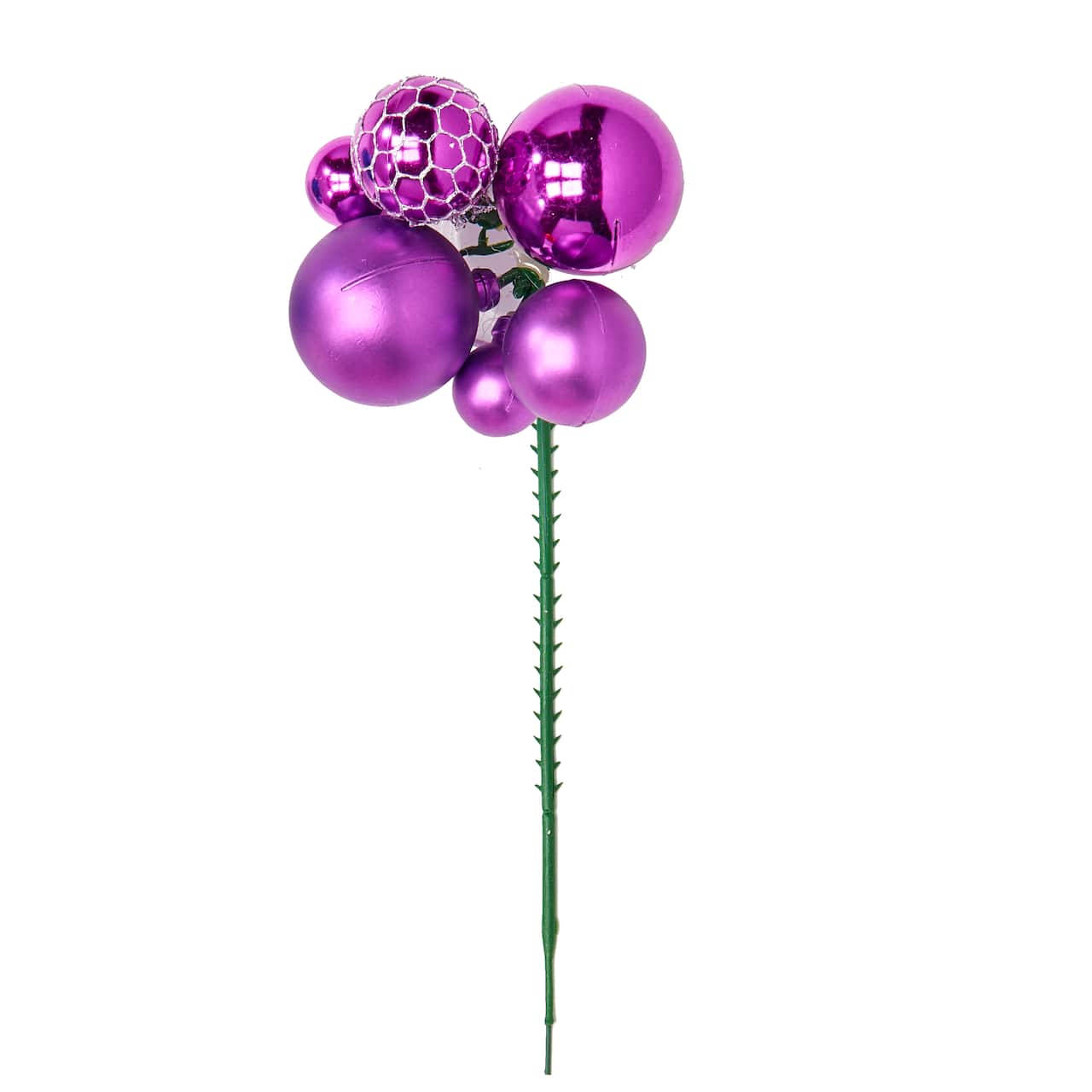 6" Christmas Weatherproof Ball Pick with Bristles, 12ct.